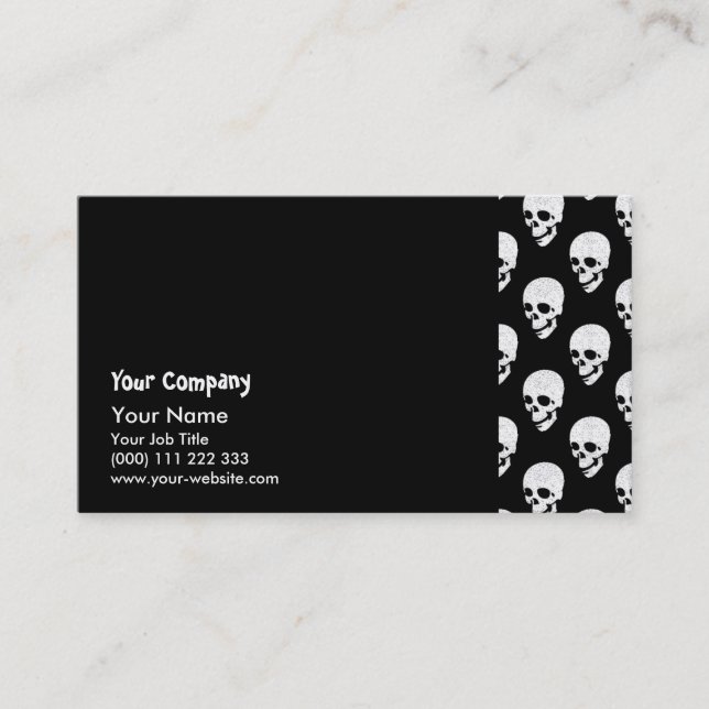 Skulls pattern business card (Front)