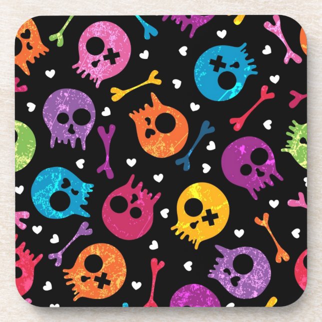 Skulls pattern coaster (Front)