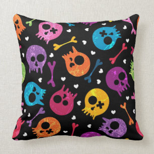 Skulls pattern cushion