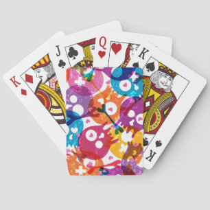 Skulls pattern playing cards