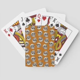 Skulls - Pumpkin Playing Cards