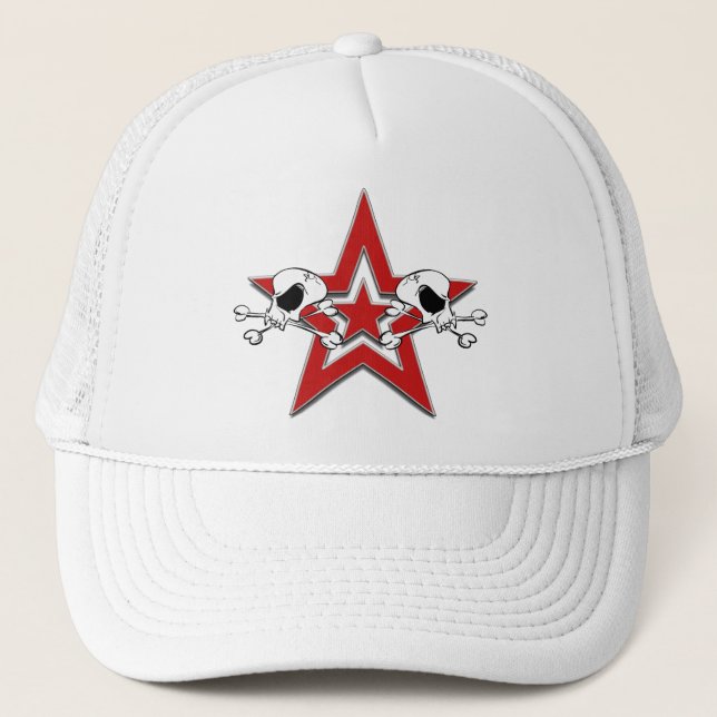 Skulls Red Star Hat (Front)