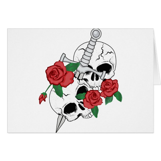Skulls, Roses and Dagger (Front Horizontal)