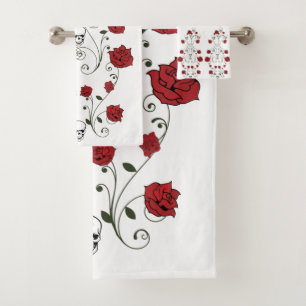 Skulls & Roses Bathroom Towel Set