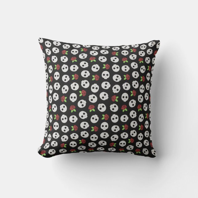 Skulls & Roses Cushion (Front)