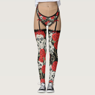 Skulls & Roses Lingerie (French Cut) Leggings