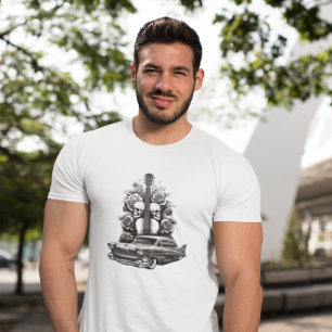 Skulls, Roses & Lowrider Art T-Shirt