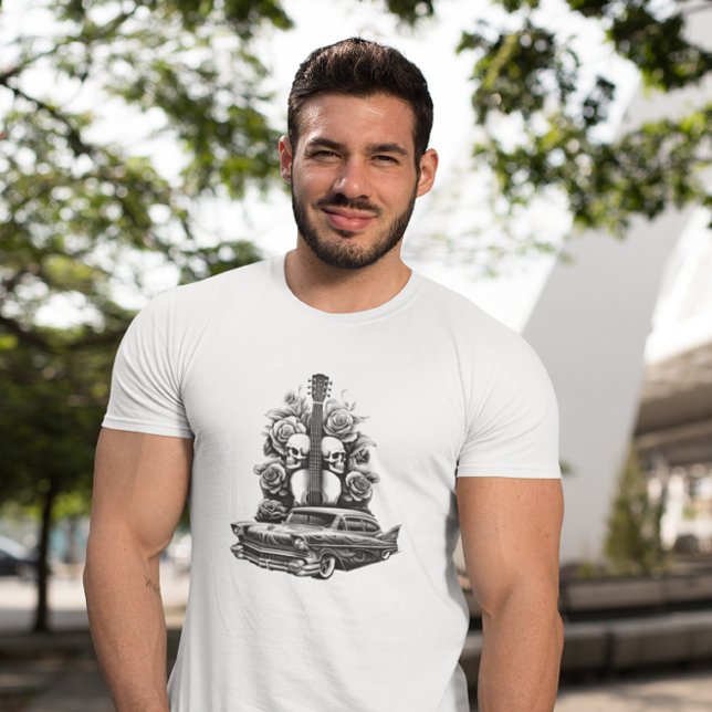 Skulls, Roses & Lowrider Art T-Shirt (Creator Uploaded)
