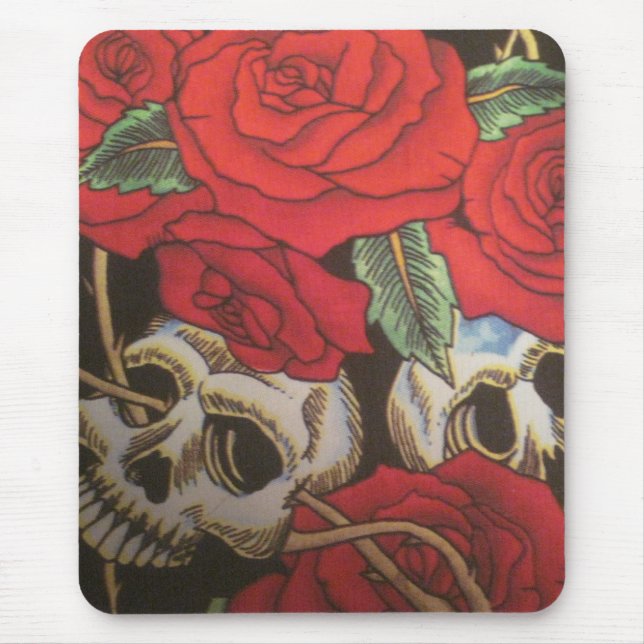 Skulls/Roses Mouse Mat (Front)