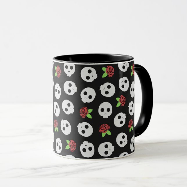 Skulls & Roses Mug (Front Right)