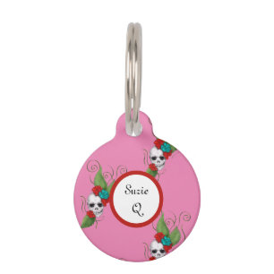 Skulls & Roses Pet Tag