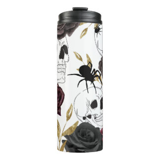 Skulls, Roses & Spiders Thermal Tumbler
