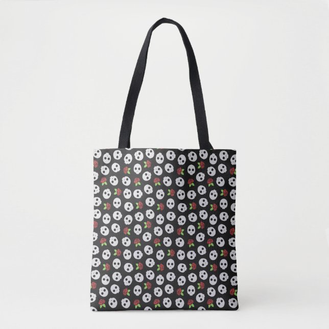 Skulls & Roses Tote Bag (Front)