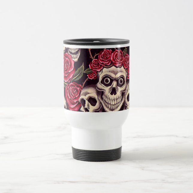 Skulls & Roses Travel Mug (Center)