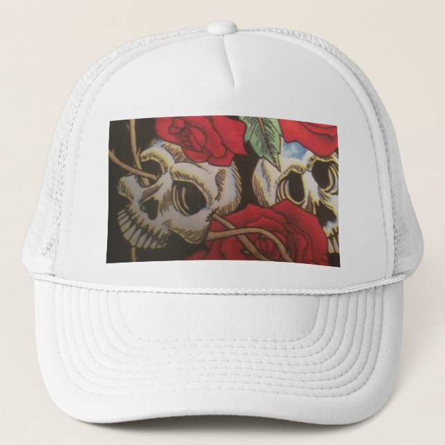 Skulls/Roses Trucker Hat (Front)