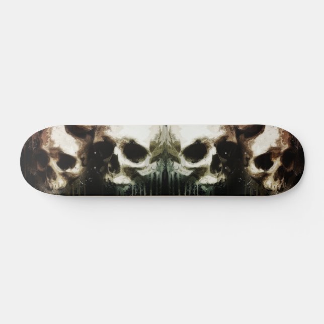 Skulls Rustic 16-2 Decoupage Skateboard (Horz)