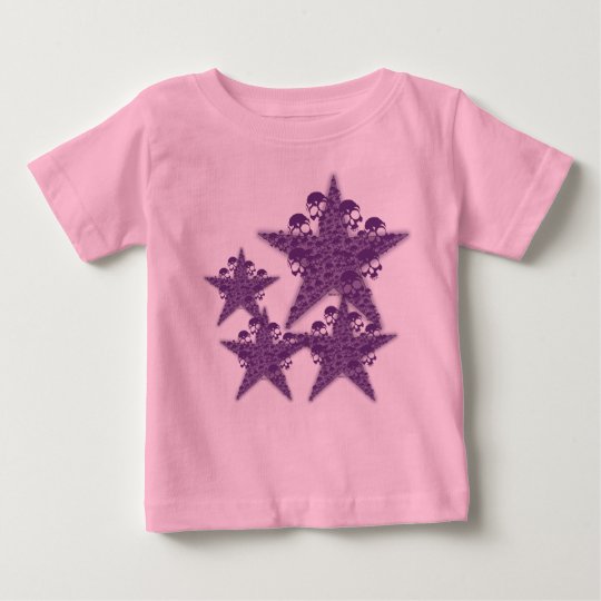 Skulls Stars Purple K Baby T-Shirt