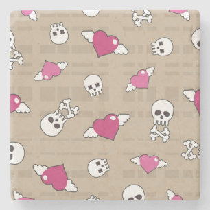 Skulls Stone Coaster
