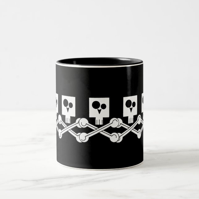 Skulls Two-Tone Coffee Mug (Center)