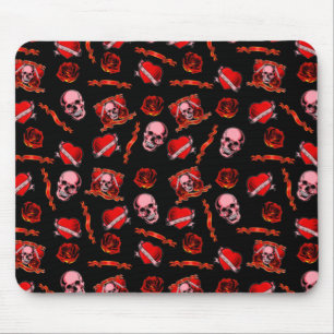 Skulls Valentine Mouse Mat