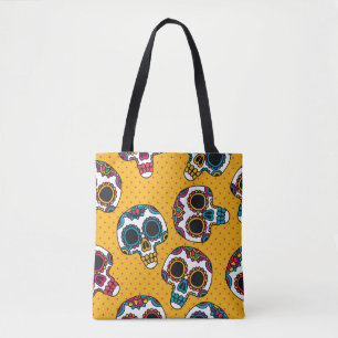 Skulls: vintage latino-american style. tote bag