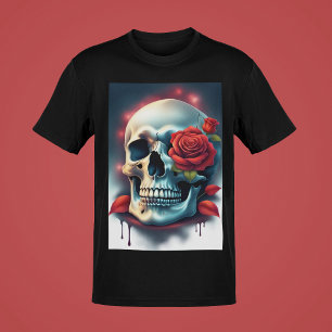 Skulls w/Snakes or Roses Colour Art Collection T-Shirt