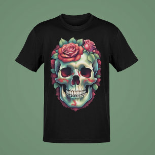 Skulls w/Snakes or Roses Colour Art Collection T-Shirt