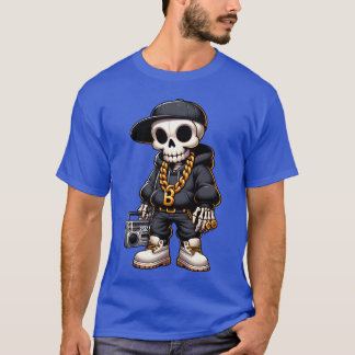 Skully B Bone Beats Bling retro T-Shirt