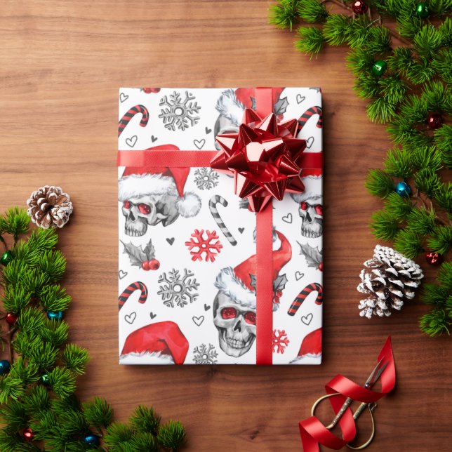 Skully Claus Christmas Wrapping Paper (Holiday Gift)