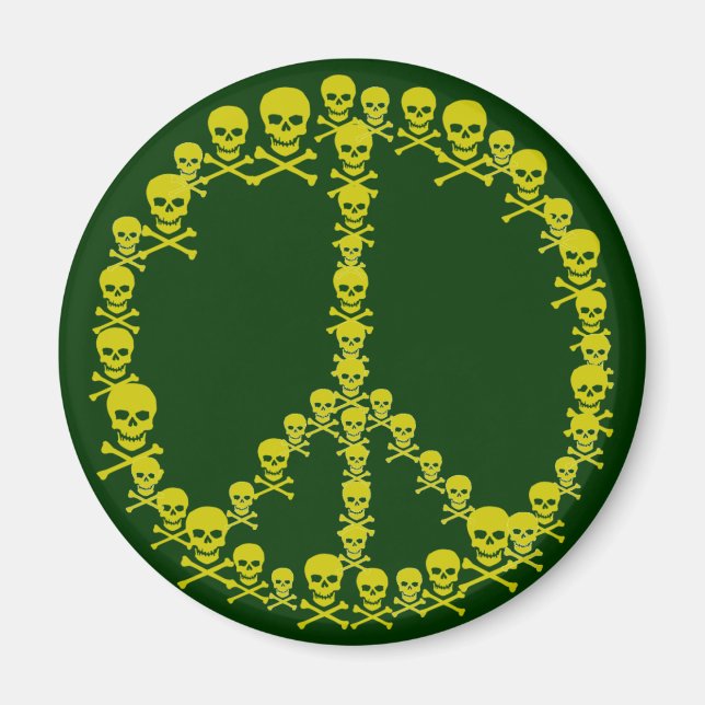 Skully Peace Sign Magnet (Front)
