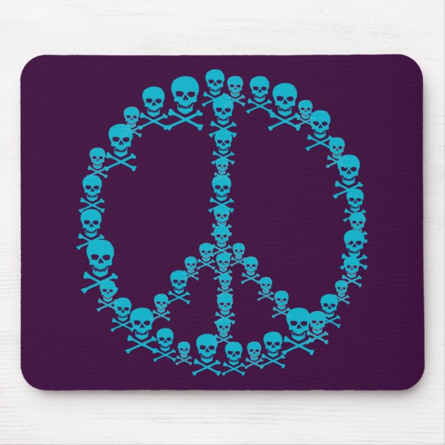Skully Peace Sign Mouse Mat (Front)