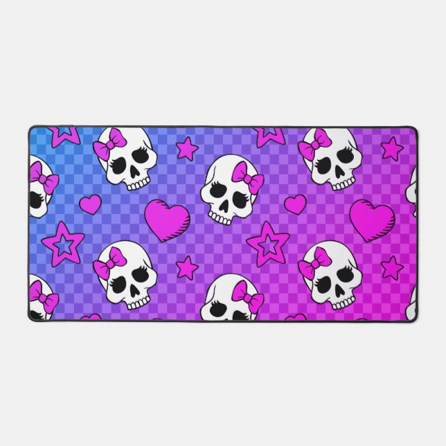 Skully Pop Kawaii Desk Mat (Front)