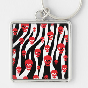 Skully Pop Zebra Key Ring