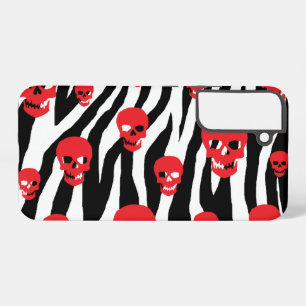 Skully Pop Zebra Samsung Galaxy Case