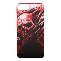 Skully Skull Red Dead Reaper Airbrush Art iPhone