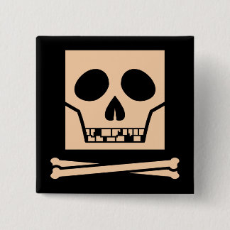 Skully Square 15 Cm Square Badge