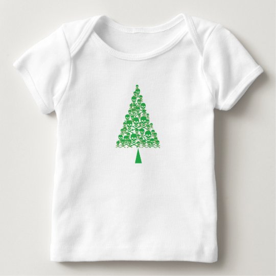 Skully Xmas Tree Baby T-Shirt