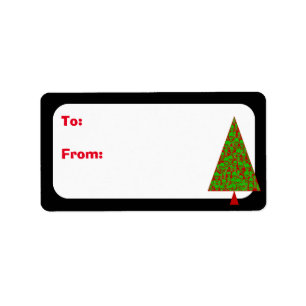 Skully Xmas Tree Label