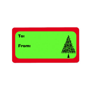 Skully Xmas Tree Label
