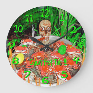 skully's cajun hot tub wall clock