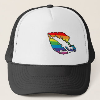 skullz and lips. trucker hat