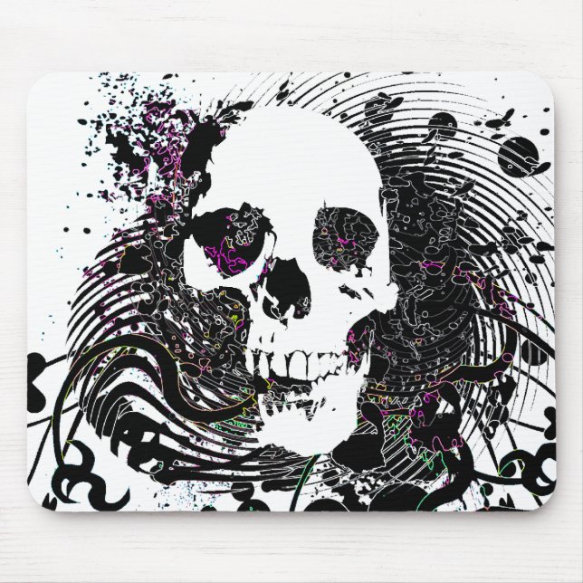 skullz. straight twisted arrows. mouse mat (Front)