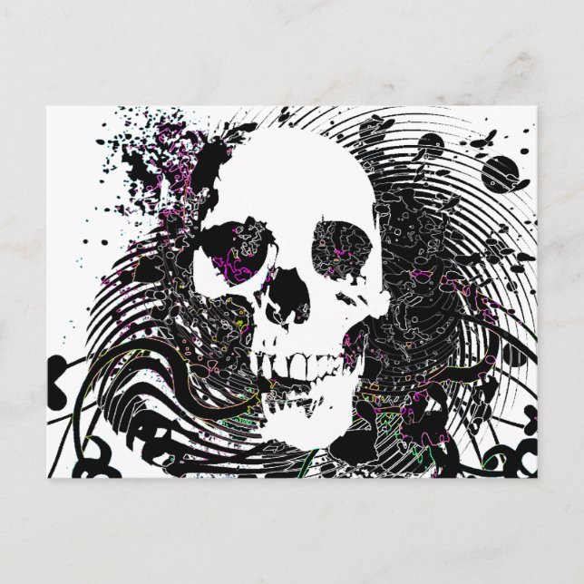 skullz. straight twisted arrows. postcard (Front)
