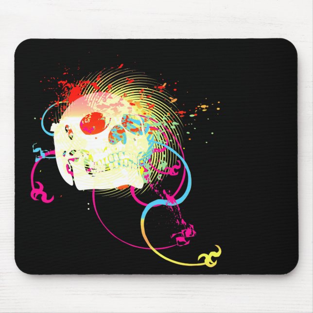 skullz. up twisted arrows. mouse mat (Front)