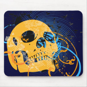 skullz. up with bubbles. mouse mat