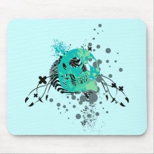 skullz. up with bubbles. mouse mat