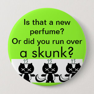 Skunk 10 Cm Round Badge