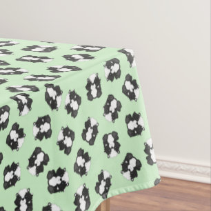 Skunk Birthday Party Green Tablecloth
