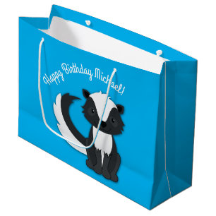 Skunk Birthday Party Kids Large Gift Bag