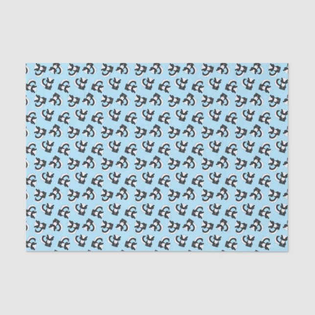 Skunk Birthday Party Kids Tissue Paper (Front)